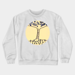 Wedge wood Tree Crewneck Sweatshirt